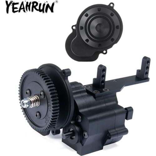 YEAHRUN Transmission Box Center Gearbox Transfer Case with Housing Cover 2 Speed for 1/10 Axial SCX10 Wraith 90018 90053 90048