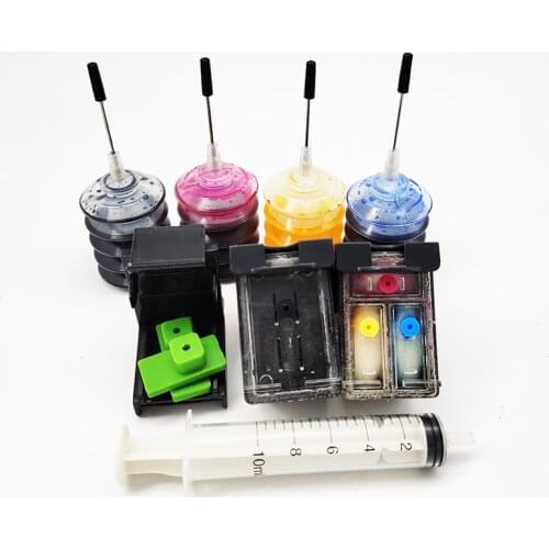 Vilaxh 664xl Refillable Ink Cartridge Replacement For HP 664 xl Deskjet 1115 1118 2135 2138 4535 4536 4538 4675 4676 4678 3635