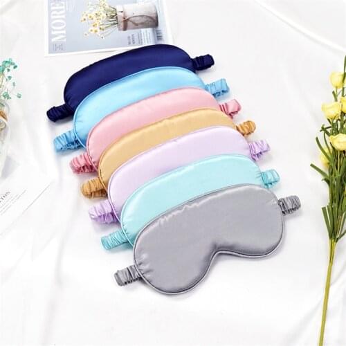 Women Imitated Silk Sleep Eye Mask Portable Travel Eyepatch Nap Eye Patch Rest Blindfold Eye Cover Sleeping Mask Night Eyeshade
