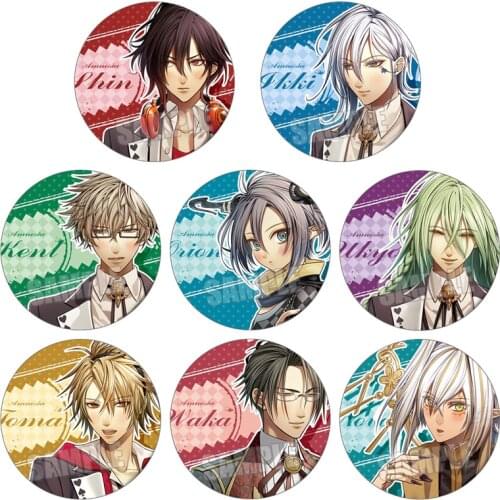1pc 58mm Anime Badge Amnesia Heroine SHIN ikki Iron Metal Brooch Icon Bagdes Button