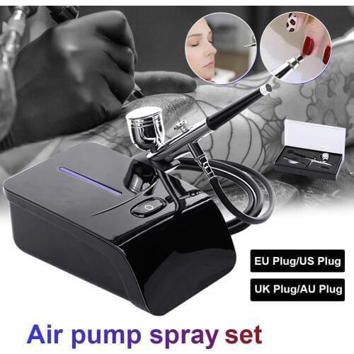 13L 25psi Dual Action Mini Airbrush Air Pump Spray Brush Makeup Tattoo Tool Kit