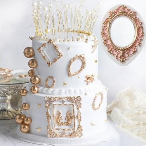 1PC Frame Silicone Cake Mold Fondant Molds Cake Border Cake Decorating Tools Chocolate Gumpaste Mold Fondant Tools Soap Mold