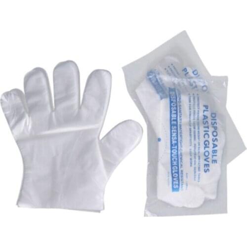 200pcs Disposable Gloves Transparent PE Plastic Film Gloves Beauty Catering Food Gloves Disposable Kitchenware Cleaning Utensils