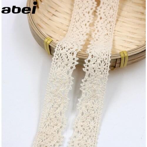 5yards/lot 2.5cm Quality Beige Natural Cotton Lace Edge Theory Sweater Side Skirt Full Cotton Curtain Sofa DIY COTTON Lace TRIM