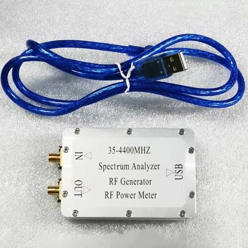 35~4400MHz Spectrum Analyzer Simple Signal Source Power Meter Aluminum Alloy Housing High Sensitivity Calibration Function