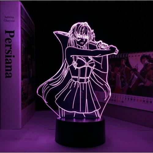 Anime Future Diary Yuno Gasai Led Light for Bedroom Decor Night Light Kids Birthday Gift Manga Future Diary 3d Lamp Bedside