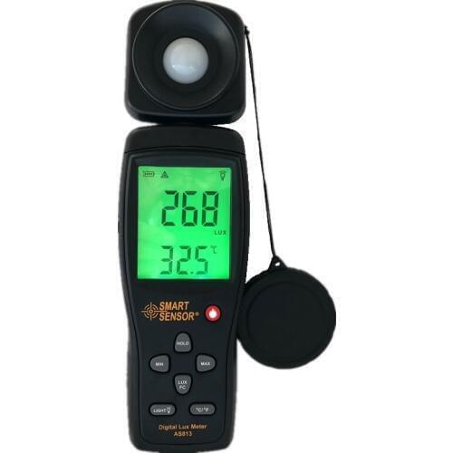 AS813 Illuminometer Measuring Tester with Digital Light Meter Luxmeter Lux/FC Light Meter Luminometer Photometer