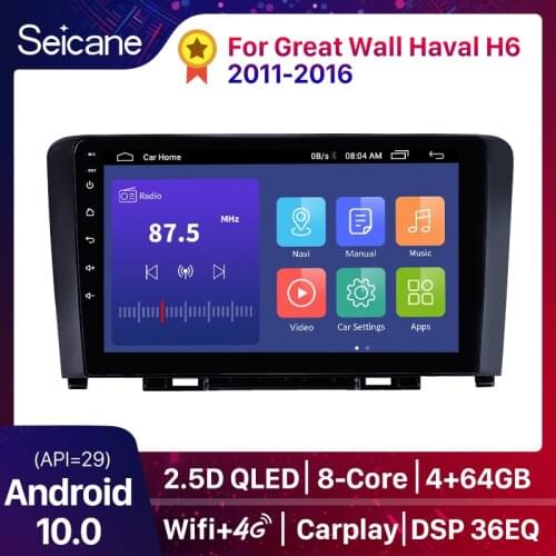 Seicane 2GB RAM Android 10.0 car Radio Head Unit Player for Great Wall Haval H6 2011-2016 2.5D screen support Carplay GPS IPS