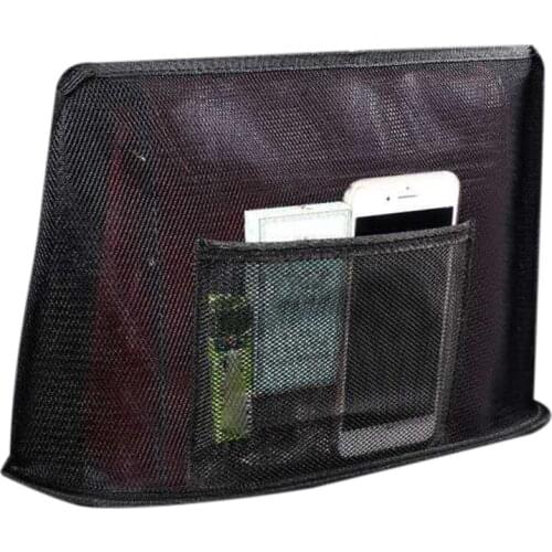 Black Car Net Pocket Automotive Polyester Storage Organizer Easy Installation for Barrier of Back Seat Pet Kids