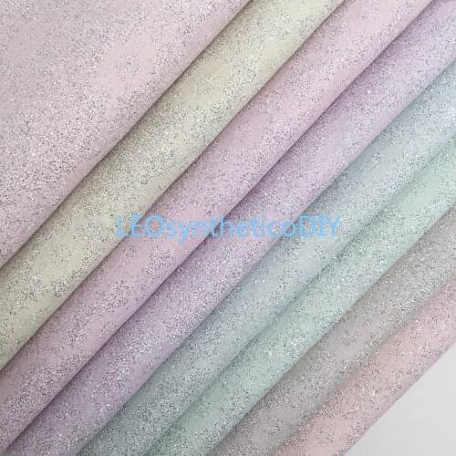 1PC 21X29CM Glitter Fabric, Lace Glitter, Pastel Glitter Leather Sheets For Making Bows LEOsyntheticoDIY 7S52
