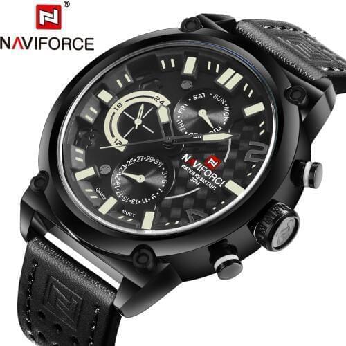 NAVIFORCE Brand Watches Men Quartz Sports Watches 3ATM Waterproof Fashion Casual Military Wristwatch Male Relogio Masculino