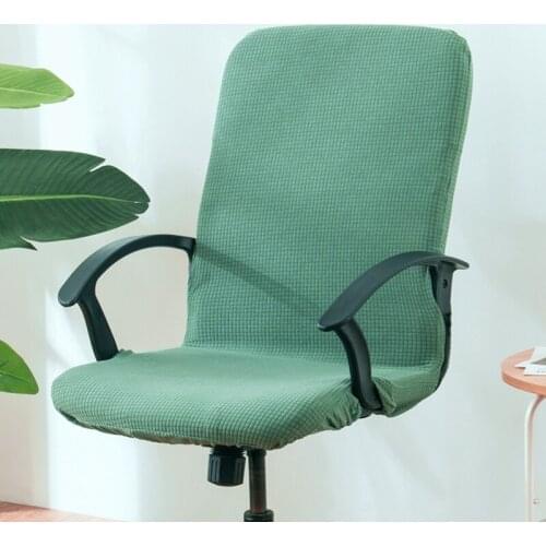 Office chair cover stretch slipcovers for computer chair water protector solid thick