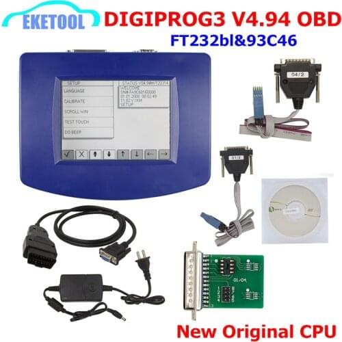 Digiprog 3 V4.94 FTDI FT232RL 93C46 Odometer Programmer Digiprog III OBD Cable With ST01 ST04 Multi-language Digiprog3 OBD
