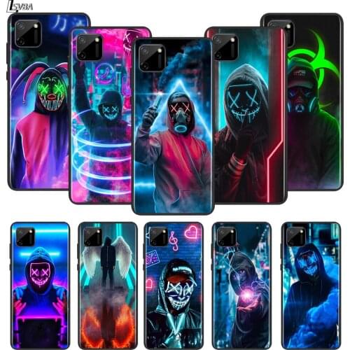 Cool street hacker For OPPO Realme Narzo 20 C2/3/11/12/15/17 X2 X3 X7 XT X50 Q2 Q2i V3 V5 V15 Pro Black TPU Phone Case