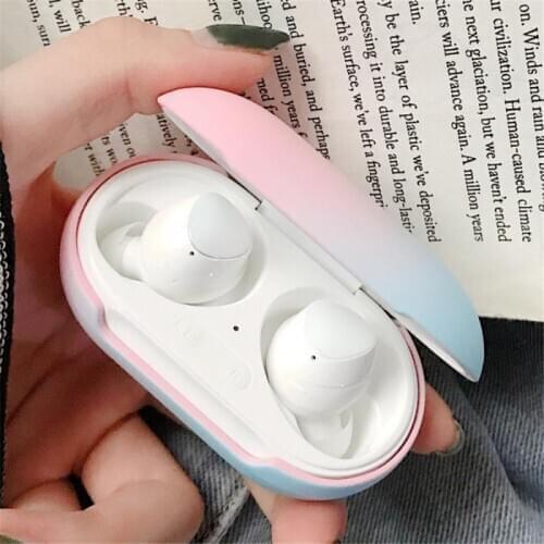 For Samsung Galaxy Buds+ Plus Gradient Color Plastic Case Matte Hard Earphone Headset Protective Cover For Galaxy Buds Earphones