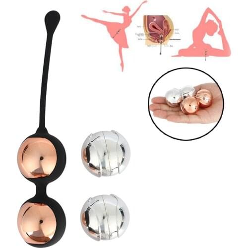 Metal Kegel Ball, Women Vagina Shrink Exercise Balls, Vaginal Muscle Tighten Tranining Device, Adult Sex Toys for Woman Sex Shop