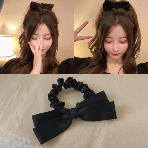 Sweet and cute bow hair ring South Korea Dongdaemun net red ins Sen tie tie head rubber band commuter headwear