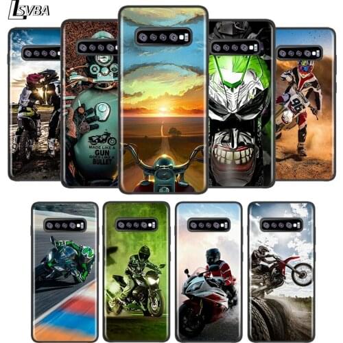 Retro Moto Cross Motorcycle For Samsung Galaxy S21 S20 FE Ultra S10 Lite S9 S8 Plus S7 5G Phone Case