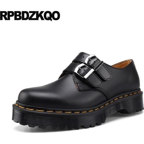 Comfort High Quality Platform 2019 Brand Italy Men Shoes Casual Leather Creepers Fashion Black Popular Luxury Dress Designer