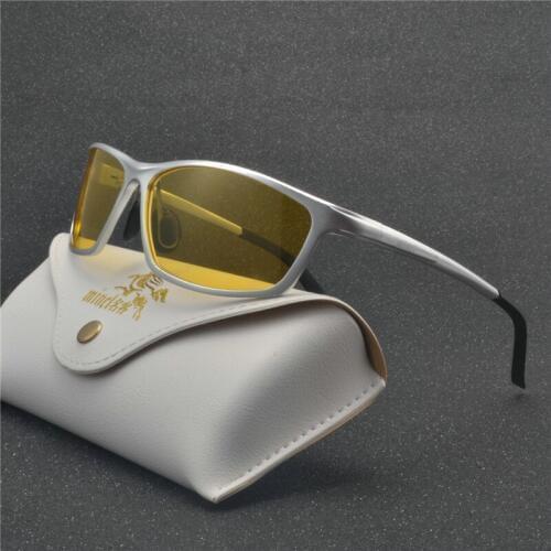 Men Aluminum Magnesium Night Vision Goggles Driving Women Polarized Sunglasses Mens Car drivers Glasses Night Sunglasses NX