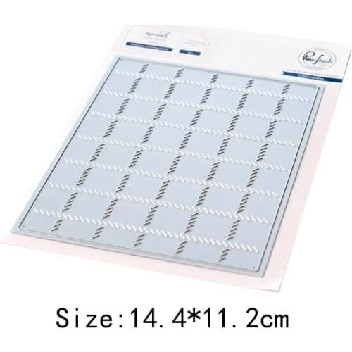 Metal Cutting Dies Rectangular checkered background card Scrapbooking Stencil Cut Die For DIY Card Crafts Handmade