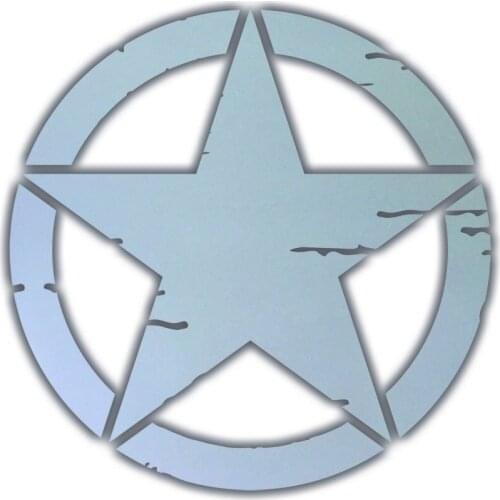 Small Size Antiqued Military Star Reflective Sticker Plane Extreme