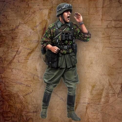 1/35 World War II officer, Resin Model Soldier GK, World War II military theme, Unassembled and unpainted kit