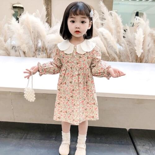 Girl Dress Floral Kids Party Dresses For Girls Casual Style Kid Dress Spring Autumn Girls Clothes