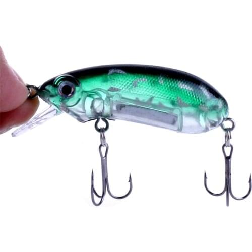 HENGJIA 1PC Floating Minnow Fishing Lure Hard Artificial Bait 3D Eyes 50mm 10.4g Fishing Wobblers Crankbait carp fishing tackle