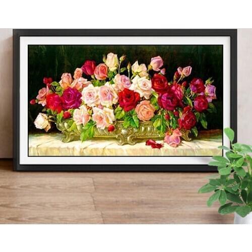 Full Square Diamond Embroidery Flowers Diamond Painting Cross Stitch Patterns Rhinestone Diamond Mosaic Unfinished Home Decor