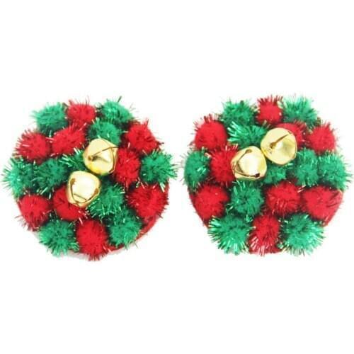 Christmas Pinecones small bell Synthetic Feather Cream stick Design Sexy Soft Breast Petals Nipple Cover Pasties For Women