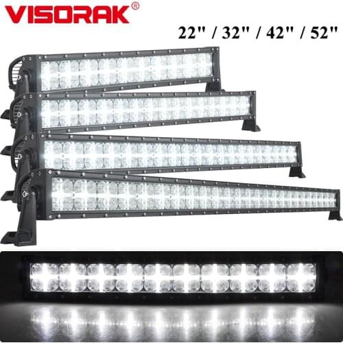 VISORAK 22 32 42 52 Inch Offroad Straight LED Light Bar White Position Light Truck Car LED Bar For Auto 4x4 4wd SUV ATV Tractor