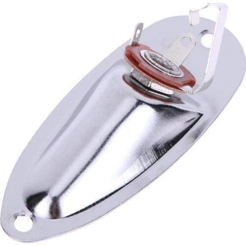 1Pc Electric Boat Style Guitar Pickup Output Jack Plate Socket Accessories for Electric Guitar Musical Instrument Accessories