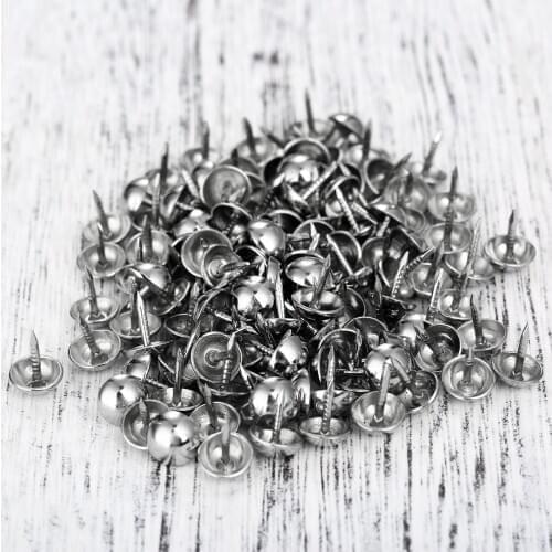 100Pcs 7x10mm Vintage Upholstery Nail Tachas Jewelry Gift Shoe Case Box Sofa Furniture Decorative Tacks Stud Pushpin Hardware