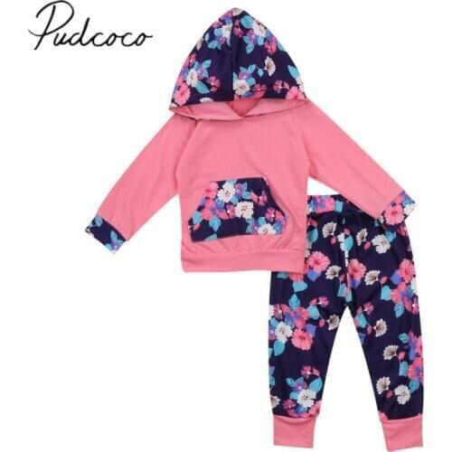 2020 Baby Spring Autumn Clothing Newborn Toddler Baby Girls Long Sleeve Hoodie Tops+Legging Pant Kid 2pcs Outfits Costume