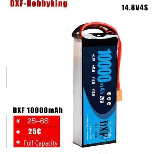 2017 DXF Power RC LiPo Battery 14.8V 10000mAh 25C Max 50C 4S For UAV Multi-rotor Quadcopter Airplane Boat Car FPV Truck Drone