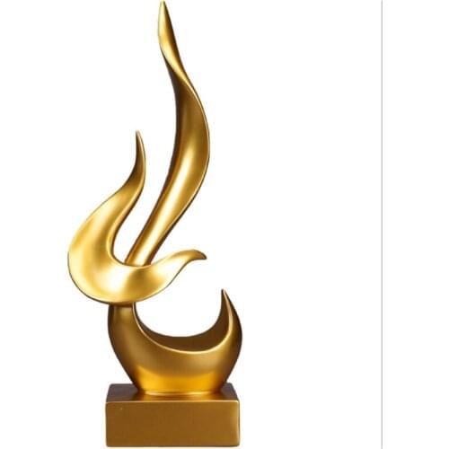 PPYY-Abstract Sculpture Simple Modern Creative Craft Decoration Gifts Office Living Room Decorative Resin Ornaments