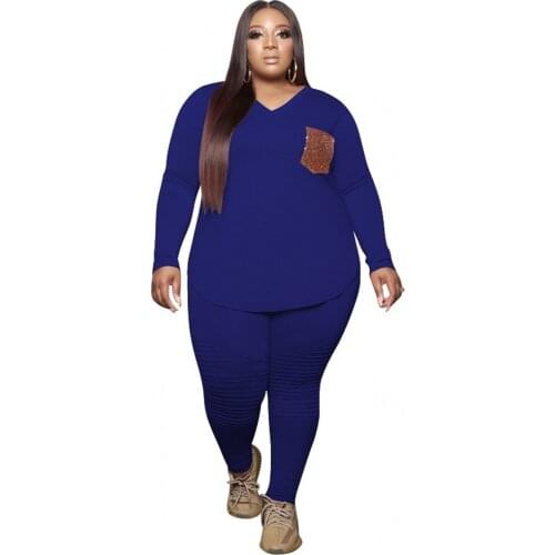 American Womens Suit Top And Trousers Two Piece Suit Solid Color Fashion Casual Two Piece Suit Large Size Loose Womens Suit