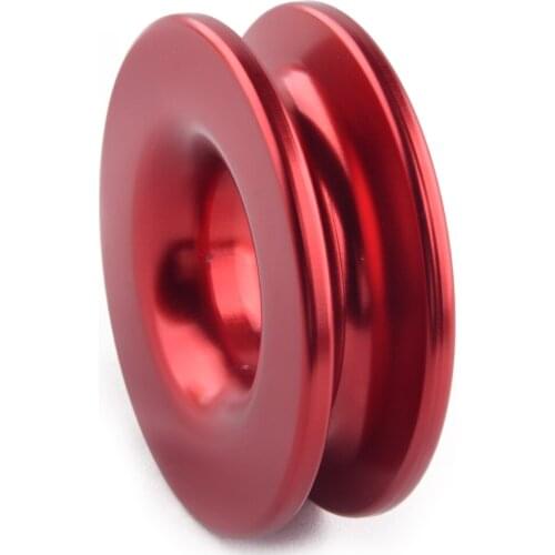 Car Red Recovery Block-Snatch Snatch Ring Pulley 41000lb Aluminum Alloy Fit For 3/8 1/2" Rope