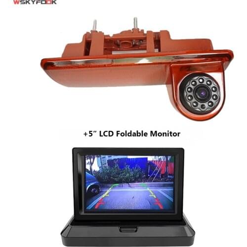 Night Vision Car Brake Light Rear View Camera for OPEL VAUXHALL VIVARO RENAULT Trafic 2014 With 5inch Monitor Kit