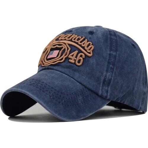 New Spring Washed Cotton Unisex Baseball Caps For Men Letter Cap Retro Casual Cotton Casquette Streetwear Snapback Hat Bone