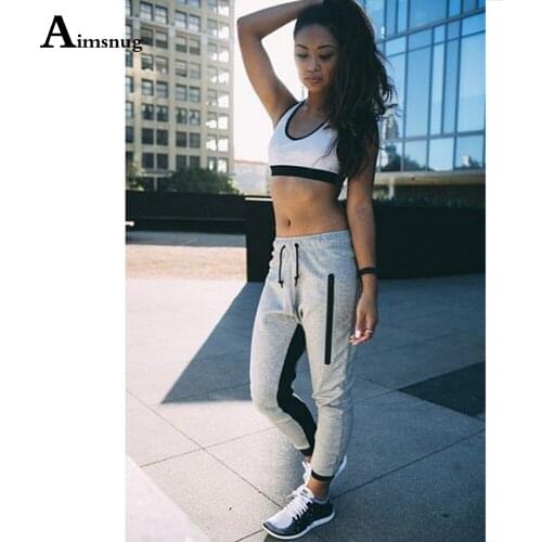 Aimsnug 2021 Leisure Pants Womens Clothing Mid-waist Summer Trousers Casual Drawstring Pantalon Female Ankle-Length Pants