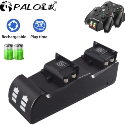 Palo USB Dual Fast Charger for Xbox One/One X/One S Elite Controller High-speed Docking Charging Station Game Controller Charger