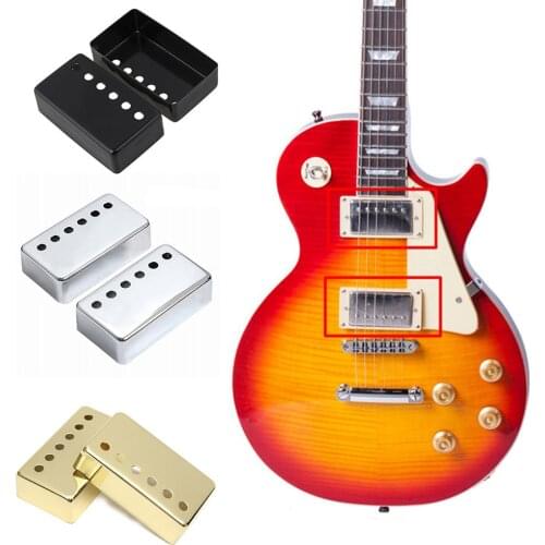 2pcs Electric Guitar Humbucker Pickup Covers 50 + 52mm For Gibson Epiphone LP Style Electric Guitar Gold / Silver / Black Hot