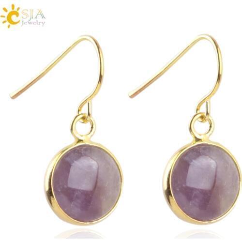 Женские золотые серьги CSJA Jewelry China At AliExpress