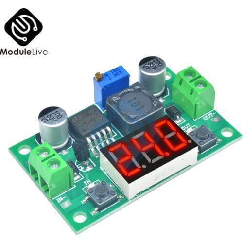 DC-DC Buck Step Down Converter Module LM2596 Voltage Regulator + Led Voltmeter LM2596 Volt Voltage Tester Indicator Detector Mod