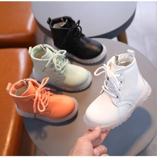 Kids Martin Boots Boys Sports Shoes Toddler Baby Girls Short Boots Waterproof Non-Slip Children Casual Shoes 1 2 3 4 5 6 Years