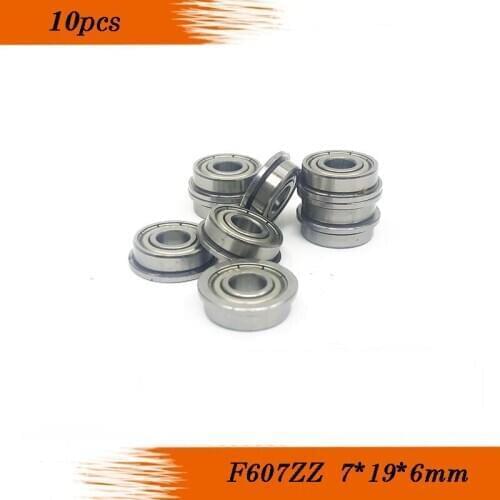 F607ZZ F607 DDRF-1970ZZ RF1970ZZ ABEC-3(10pcs ) deep groove ball bearing 7*19*22*6*1.5mm miniature bearing with flange