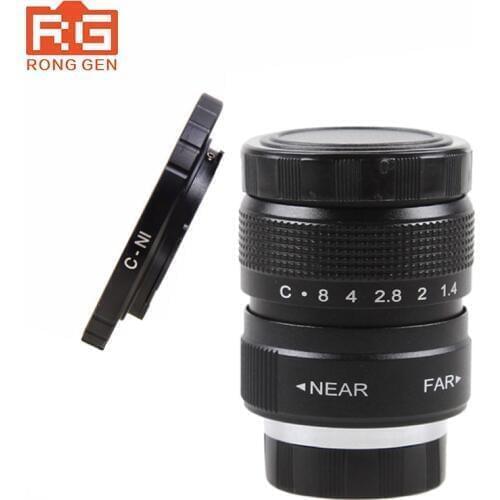 Fujian 25mm F1.4 CCTV TV lens + C-N1 Mount Ring for Nikon 1 J5 S2 J4 V3 AW1 S1 J3 V2 J2 J1 V1