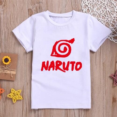 2021 Summer New Narutoes Japan Anime Kids T Shirt Male O-Neck Cartoon Tee Tops Boys Girls Cool Harajuku Clothes T-shirt